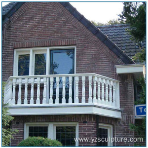 Modern Outdoor White Marble Balcony Balustrade